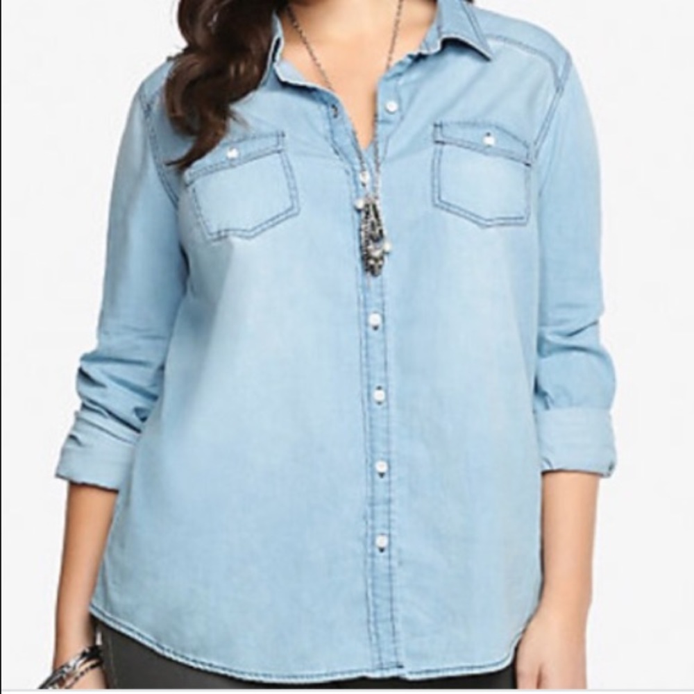 Torrid Chambray Top